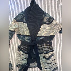 Sirocco Blue and Cream Knit Cardigan